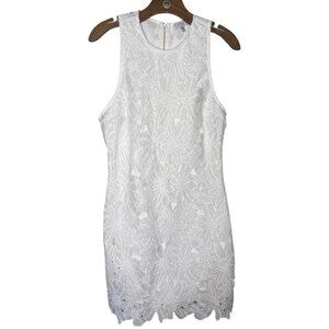 Tobi Floral Lace Sheath Dress - M